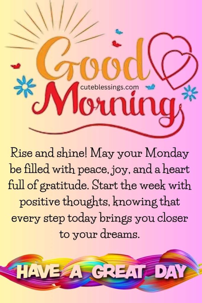 Positive Monday Blessings and Prayers