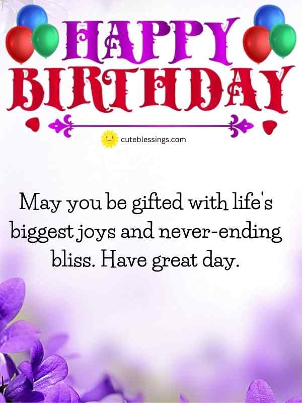 simple birthday wish with flower background